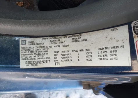 2005 GMC Canyon Sle from USA, damaged, VIN 1GTDS136958242117